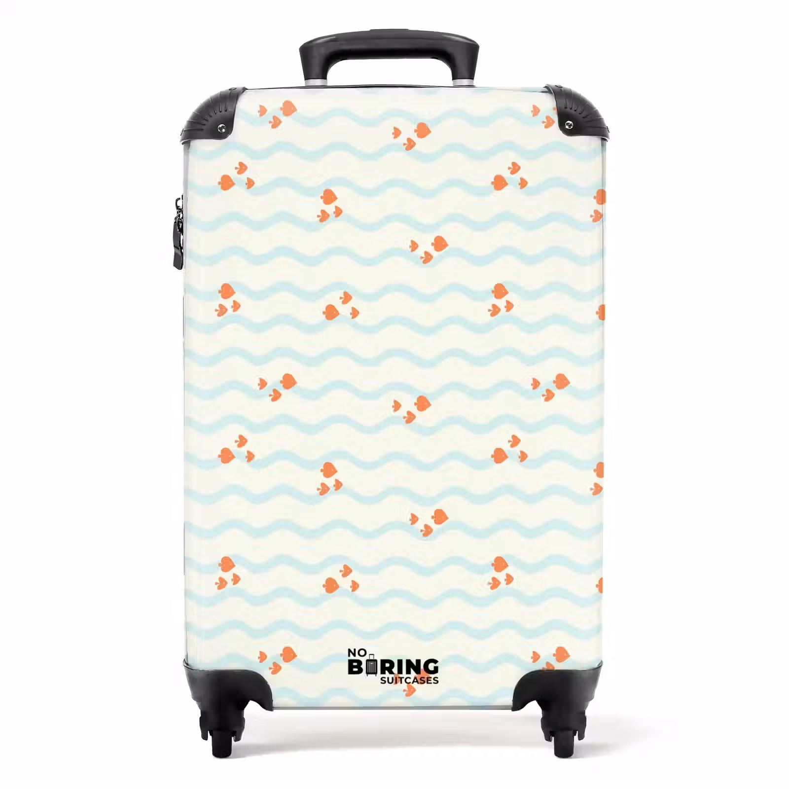Suitcase - Sea with fish pattern orange blue — 1