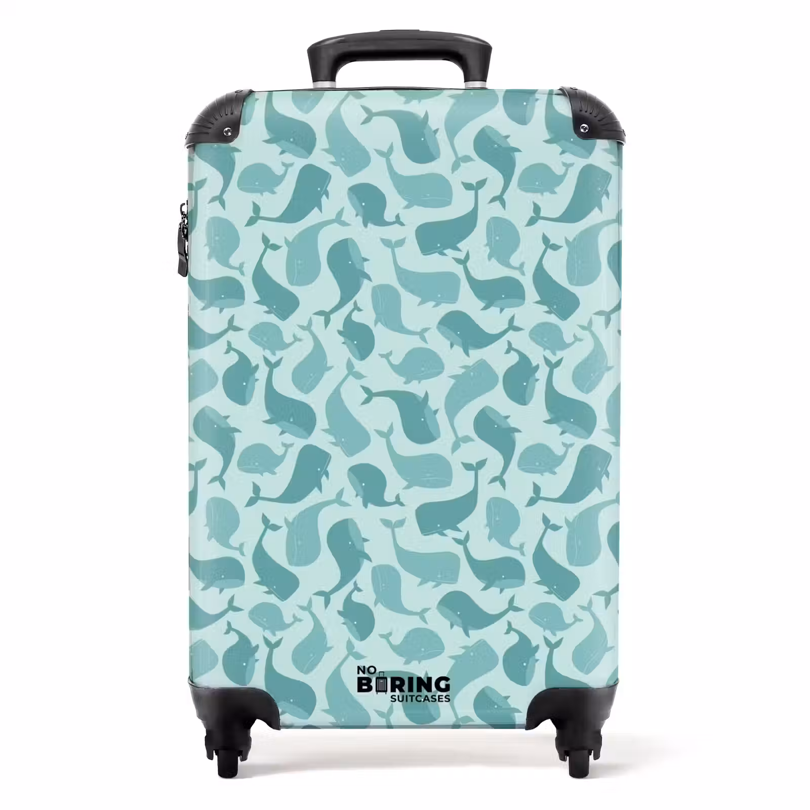Suitcase - Whale pattern blue green — 1