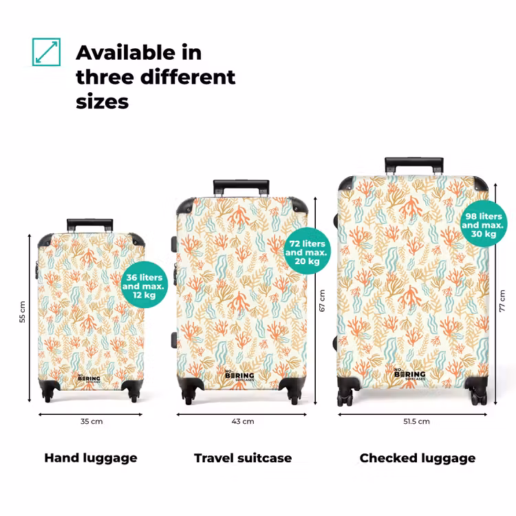 Suitcase - Coral pattern colorful — 3