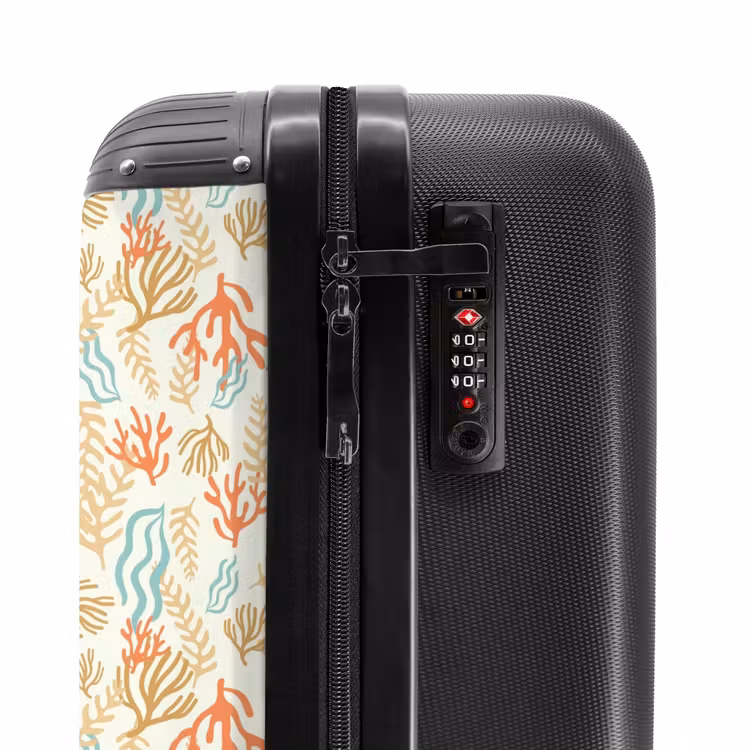 Suitcase - Coral pattern colorful — 6