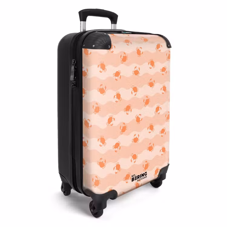Suitcase - Crab pattern pink orange — 2