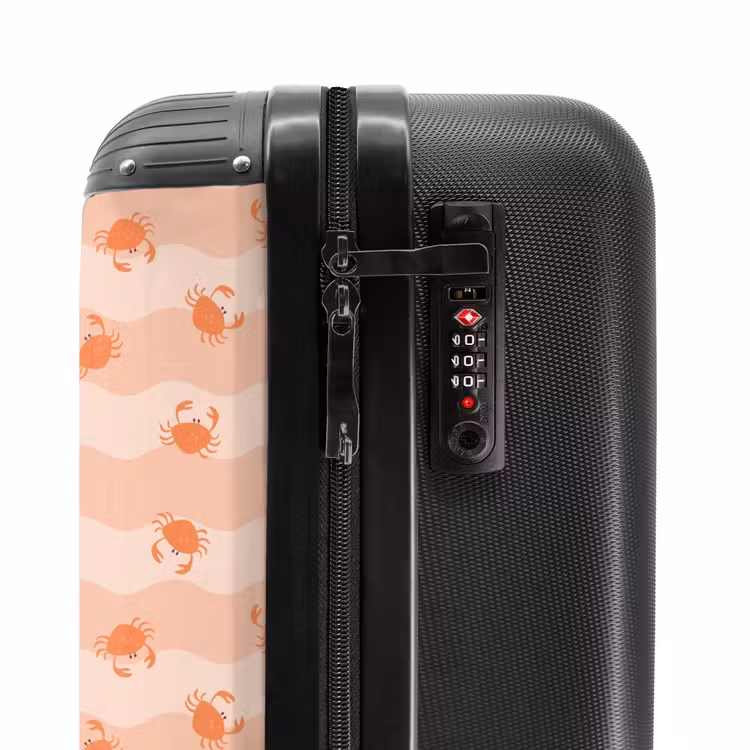 Suitcase - Crab pattern pink orange — 6