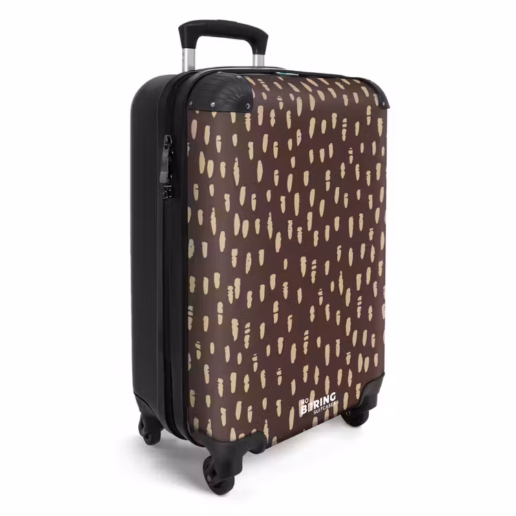Suitcase - Dark brown background with beige brushstrokes — 2