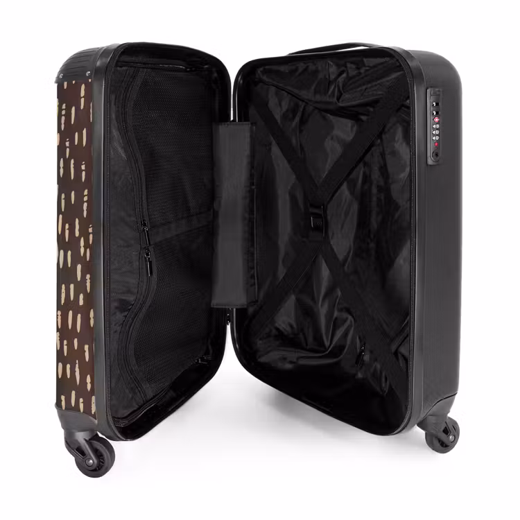 Suitcase - Dark brown background with beige brushstrokes — 5