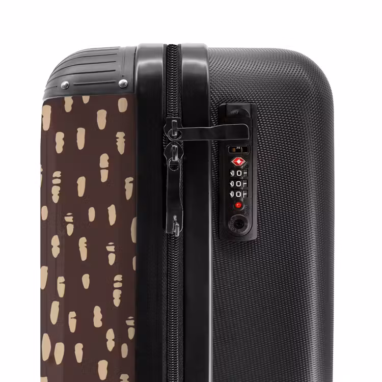Suitcase - Dark brown background with beige brushstrokes — 6