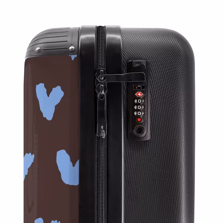 Suitcase - Dark brown background with heart-like shapes — 6