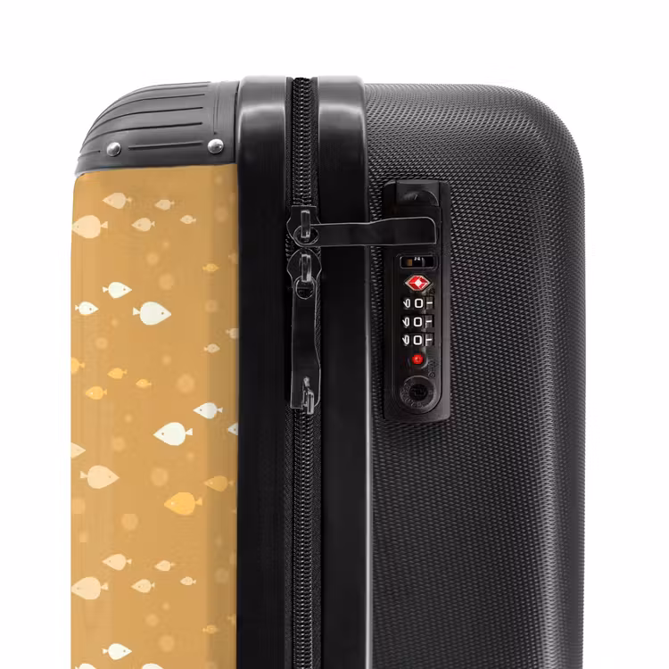 Suitcase - Fish pattern beige — 6