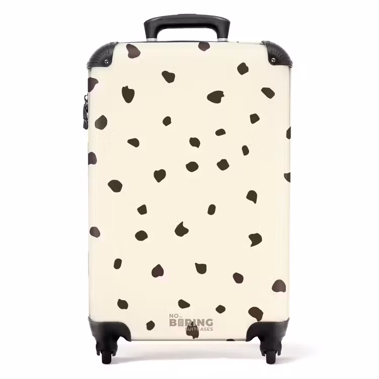 Suitcase - Light cream background with brown spots — 1
