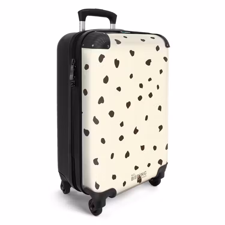 Suitcase - Light cream background with brown spots — 2