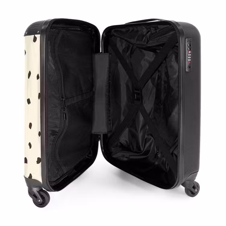 Suitcase - Light cream background with brown spots — 5