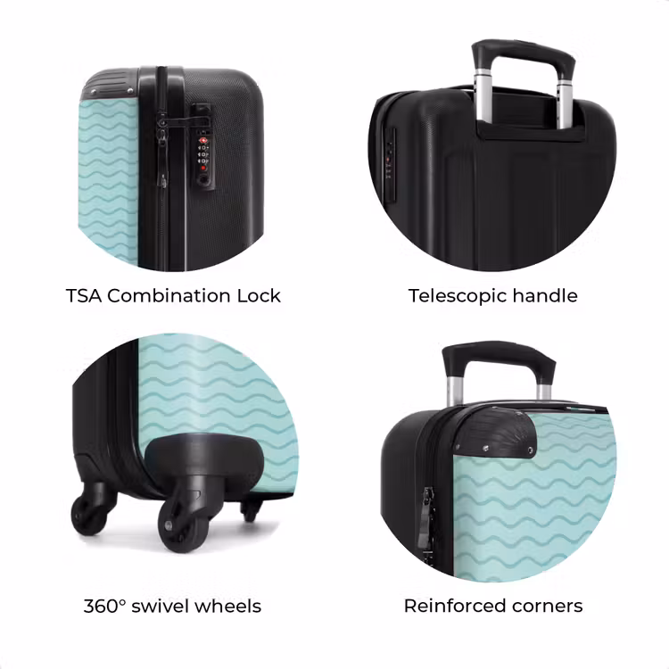Suitcase - Sea pattern blue — 8