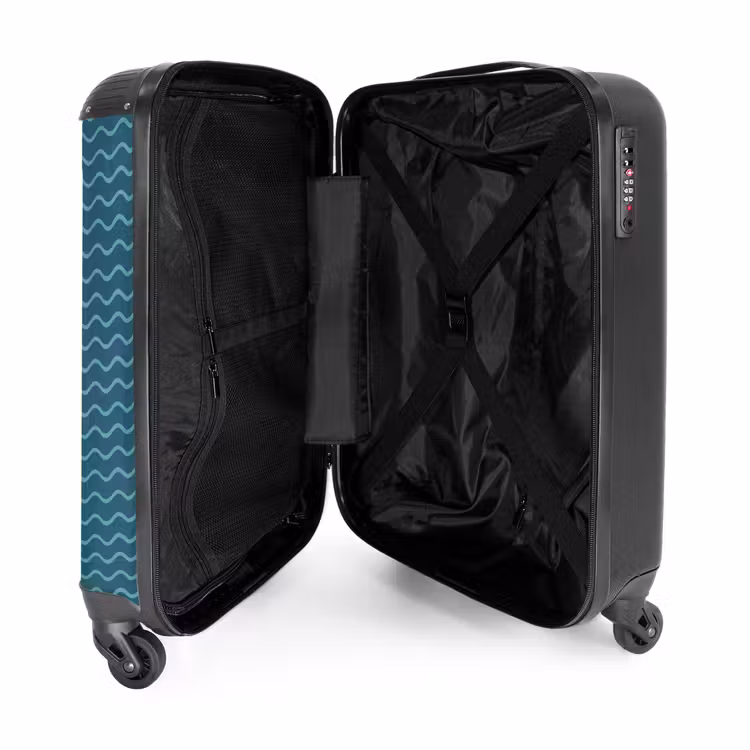 Suitcase - Sea pattern green blue — 5