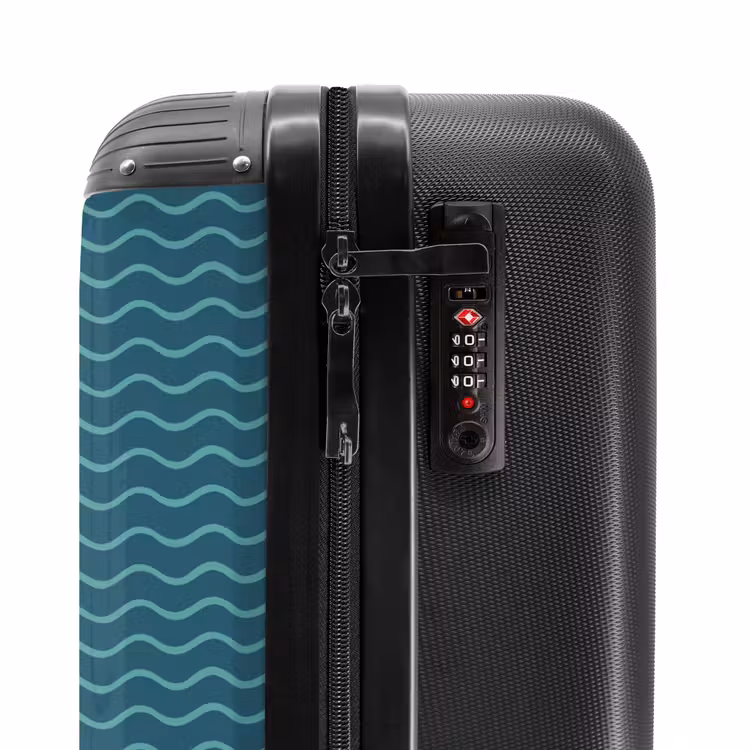 Suitcase - Sea pattern green blue — 6