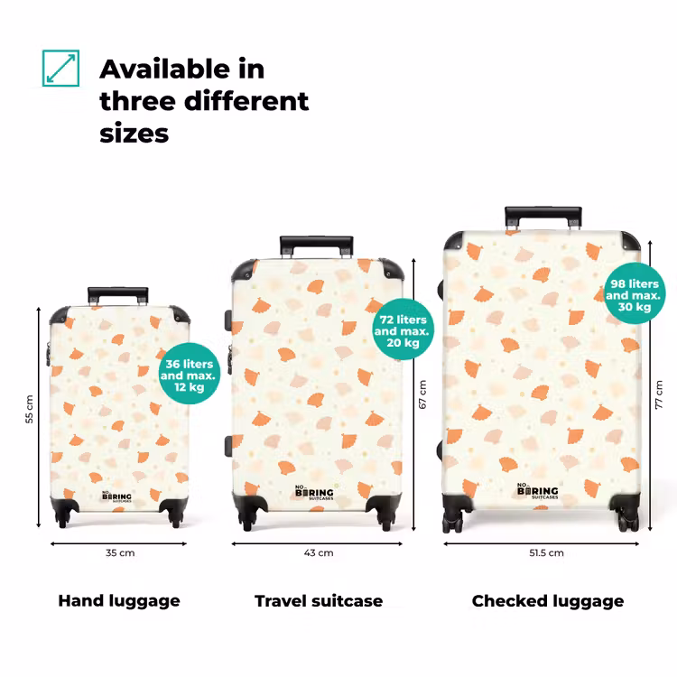 Suitcase - Shells pattern orange — 3