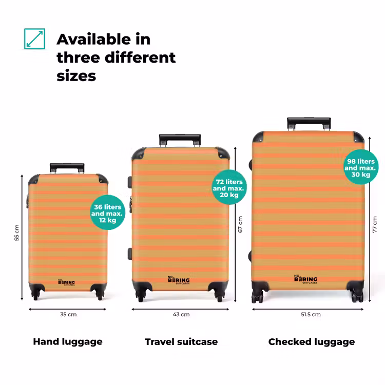 Suitcase - Stripe pattern orange — 3