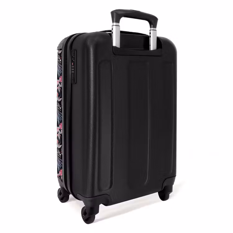 Suitcase - Tropical butterfly pattern pink blue — 4