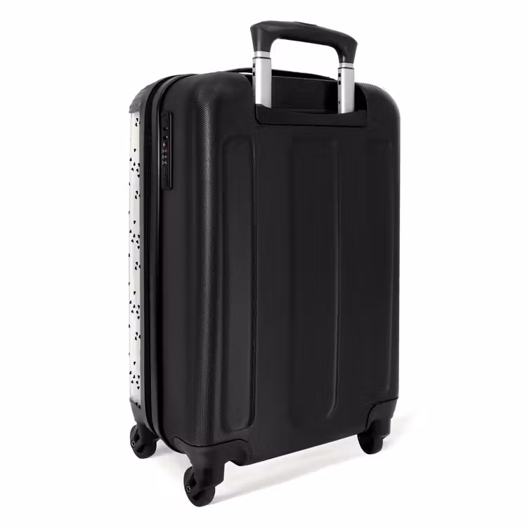 Suitcase - Valentine scattered hearts pattern black — 4