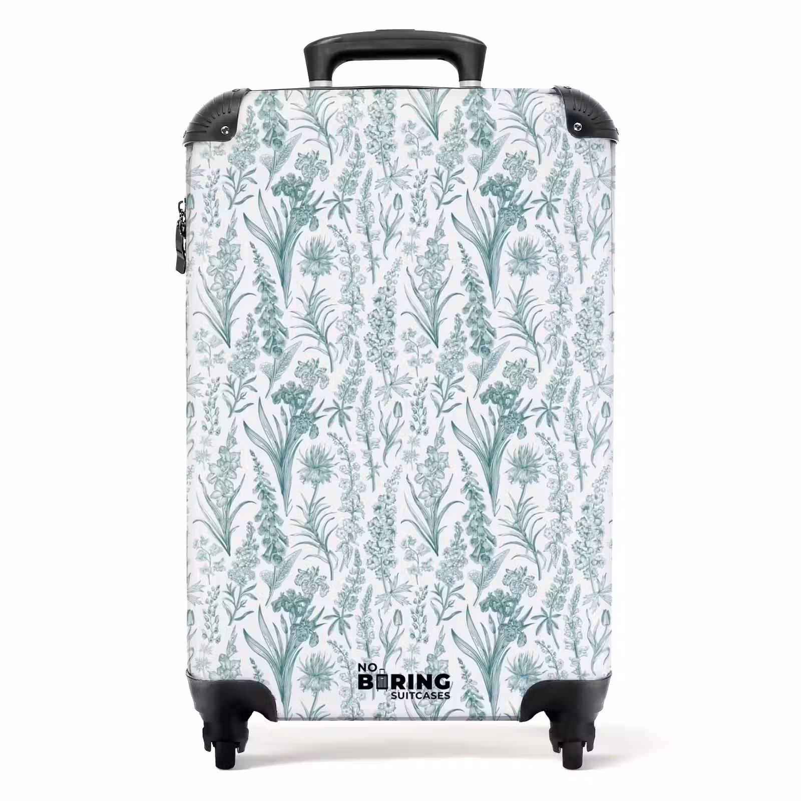 Suitcase - Classic floral pattern green — 1