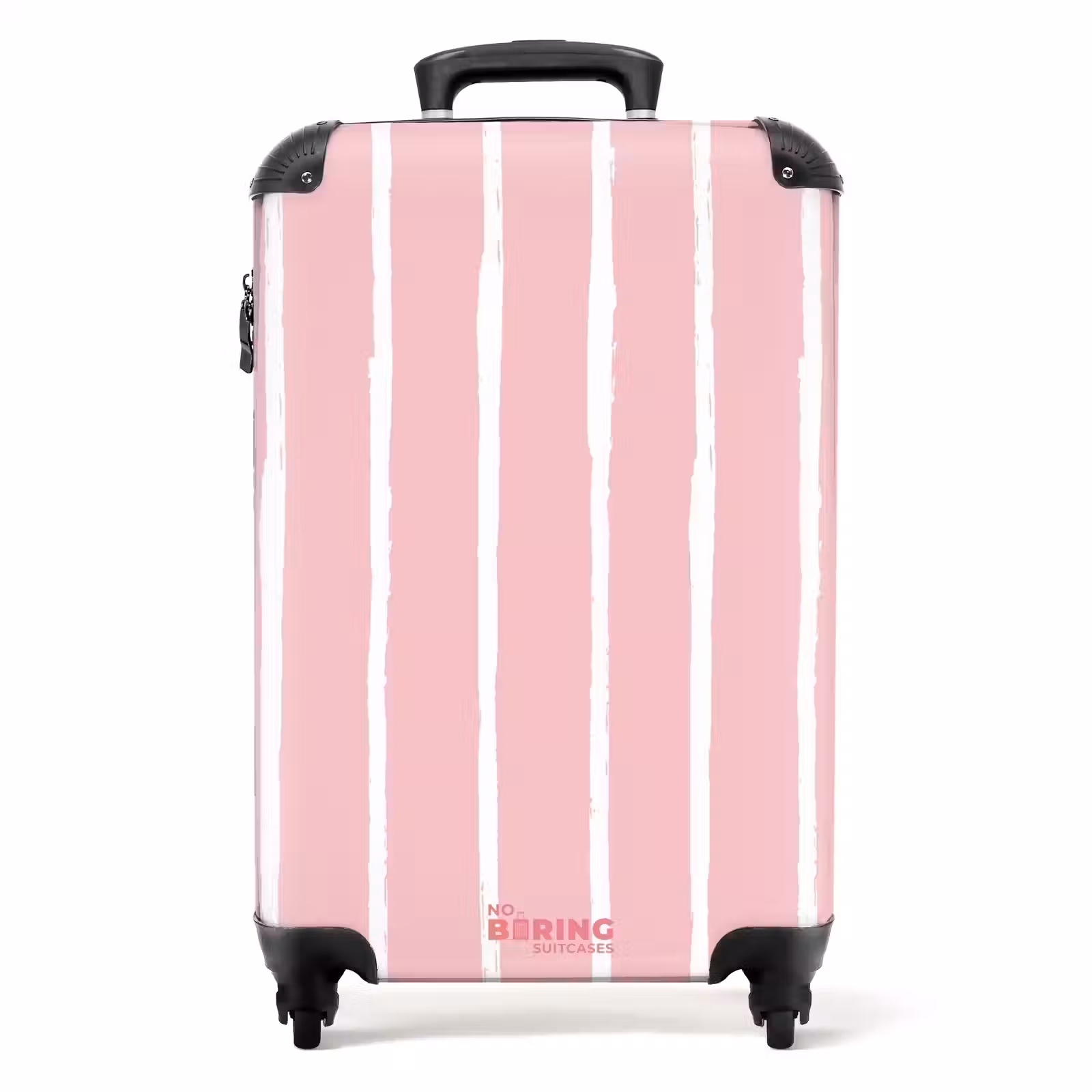 Suitcase - White brush strokes on pink background — 1