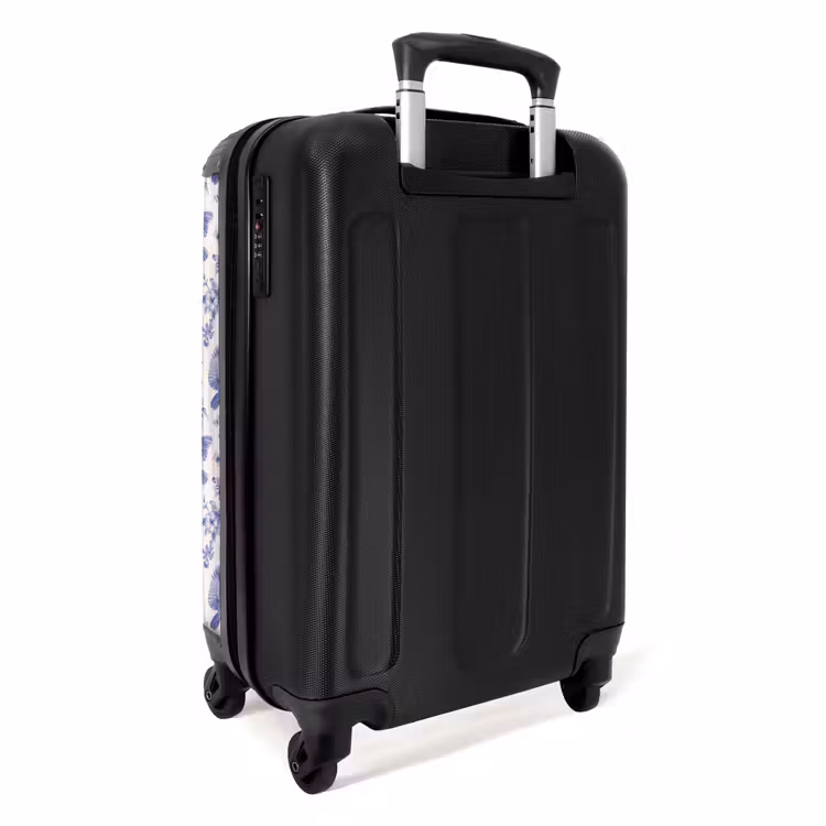 Suitcase - Classic bird and flower pattern blue and white — 4