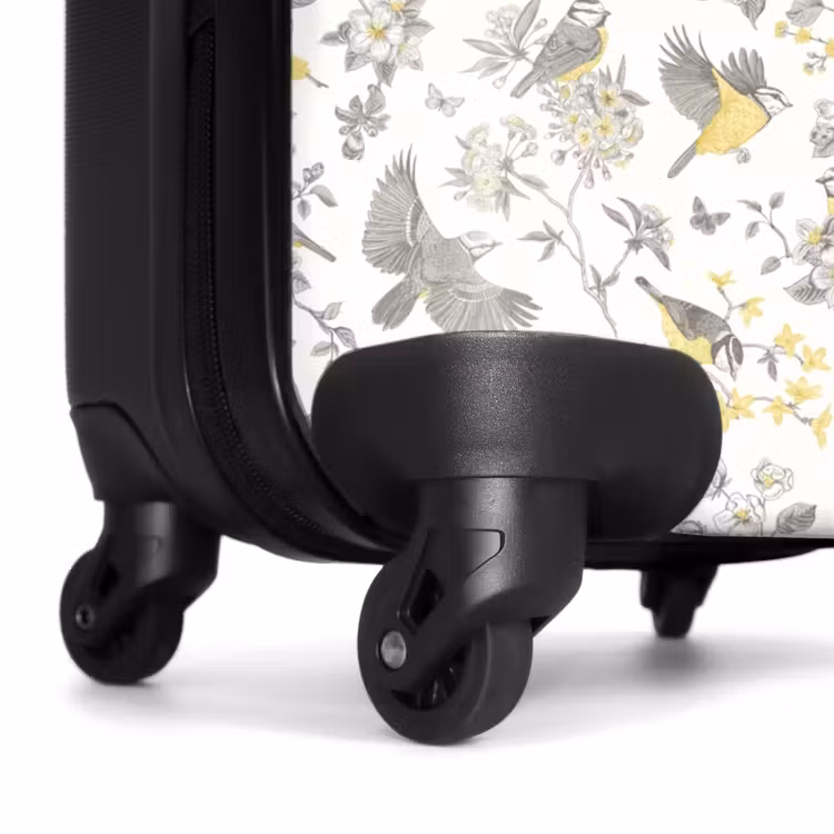 Suitcase - Classic bird and flower pattern yellow — 7