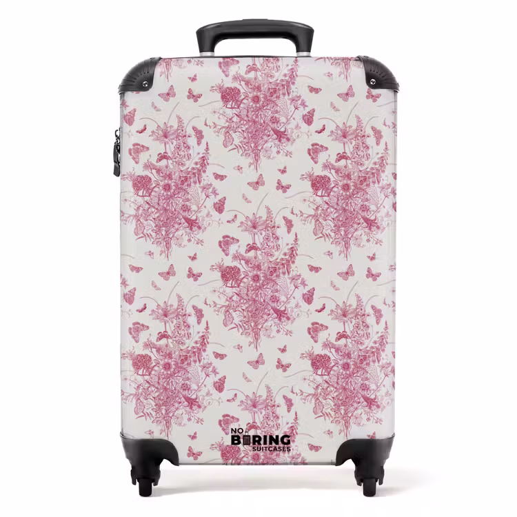 Suitcase - Classic bouquet pattern pink — 1