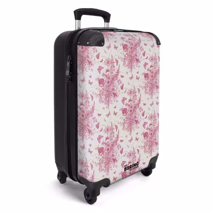 Suitcase - Classic bouquet pattern pink — 2