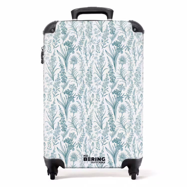 Suitcase - Classic floral pattern green — 1
