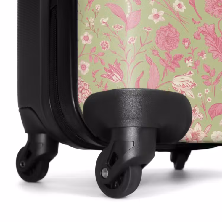 Suitcase - Classic floral pattern pink and green — 7