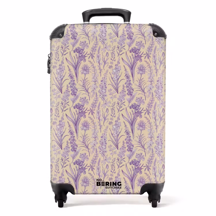 Suitcase - Classic floral pattern purple — 1