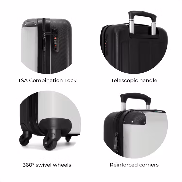 Suitcase - Dino in beige and gray colors — 7