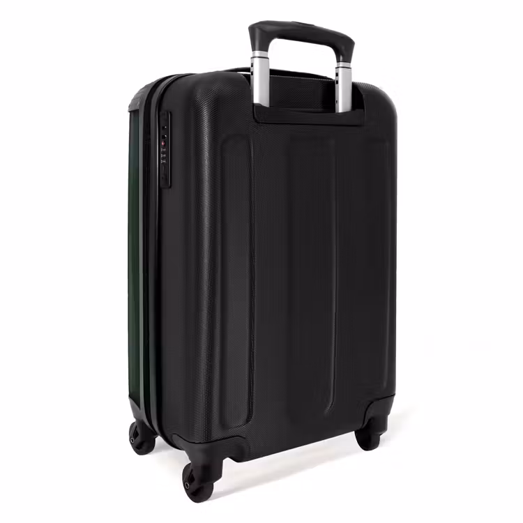 Suitcase - Green background with double white vertical stripes — 3