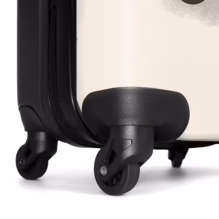 Suitcase - Puppy in a race car in beige colors — 6