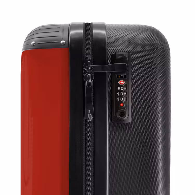 Suitcase - Red background with double white side stripes on the left — 5