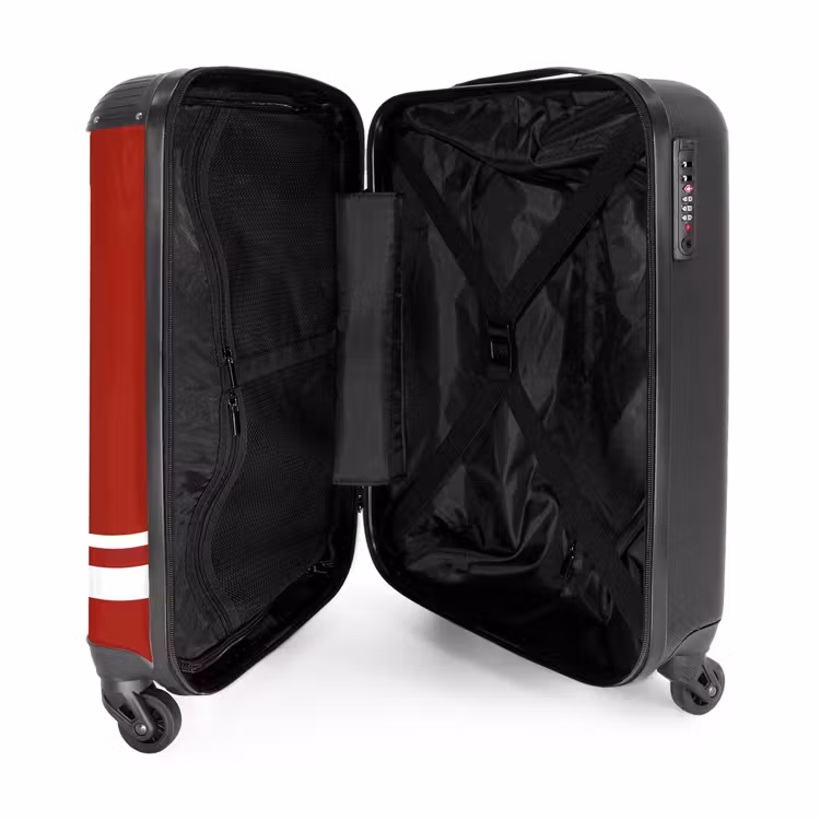 Suitcase - Red background with white cross pattern at lower left — 4
