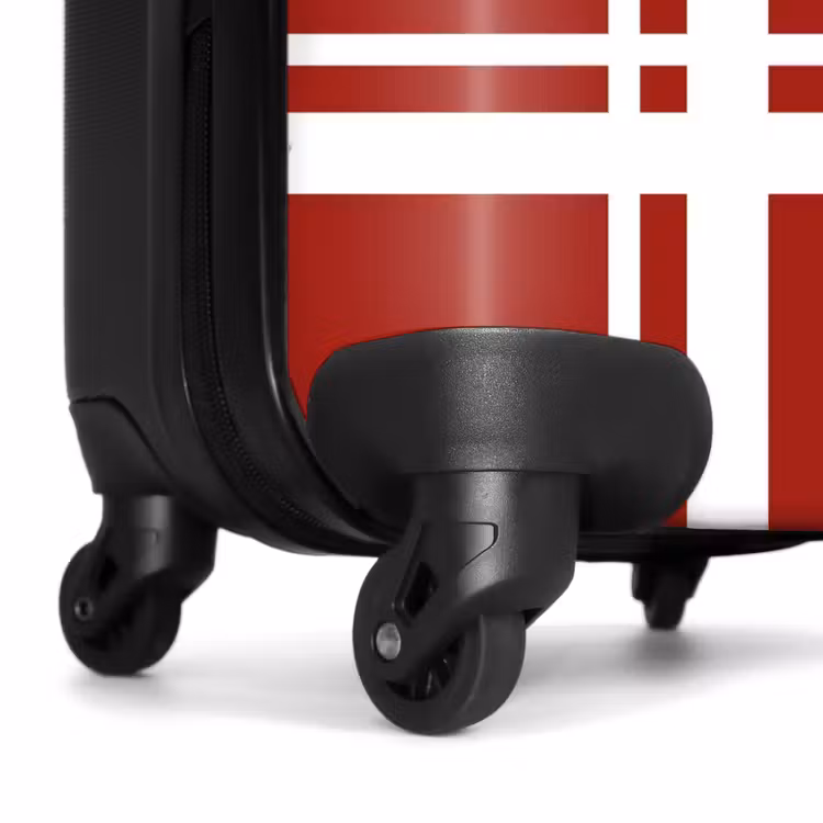 Suitcase - Red background with white cross pattern at lower left — 6