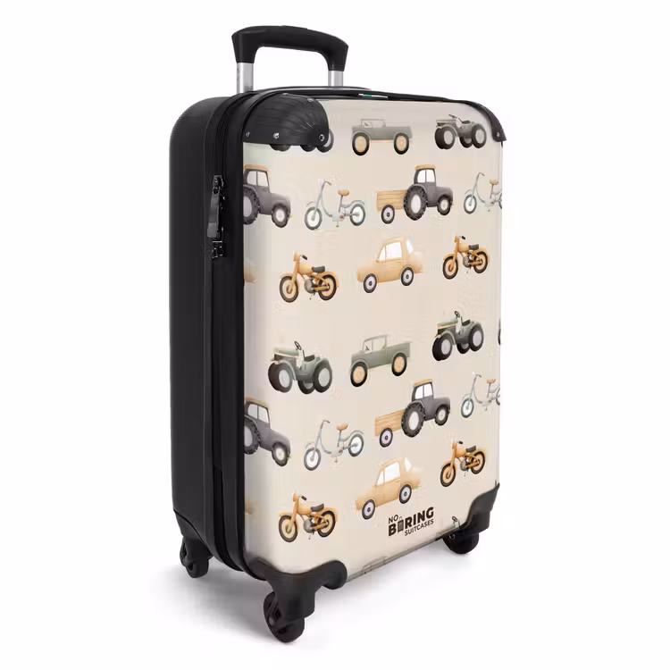 Suitcase - Retro vehicles pattern — 2