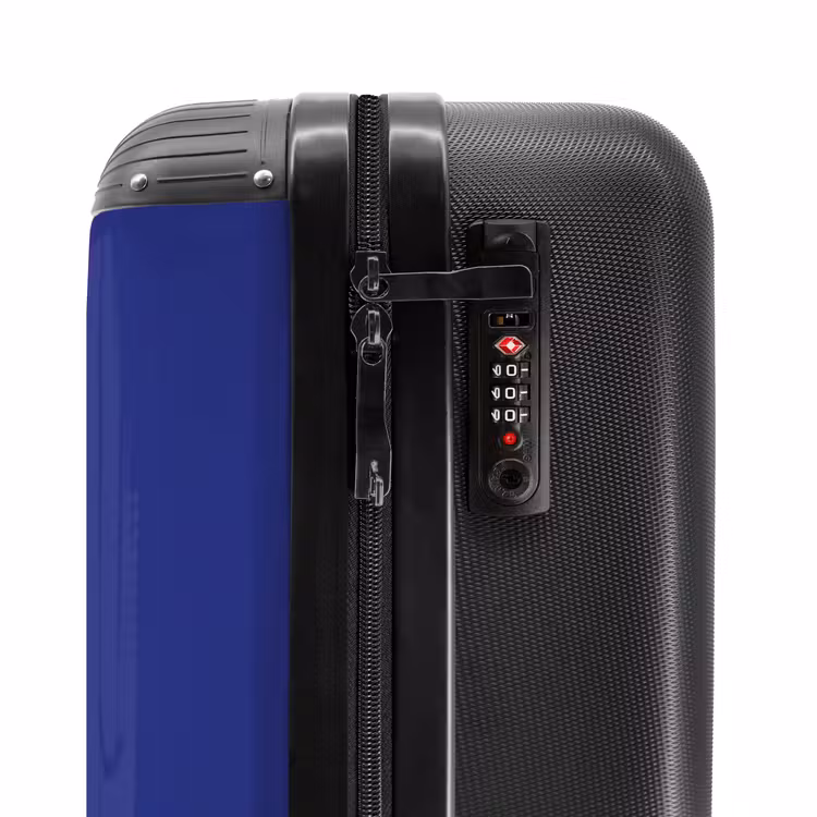 Suitcase - Royal blue background with double white center stripe — 5
