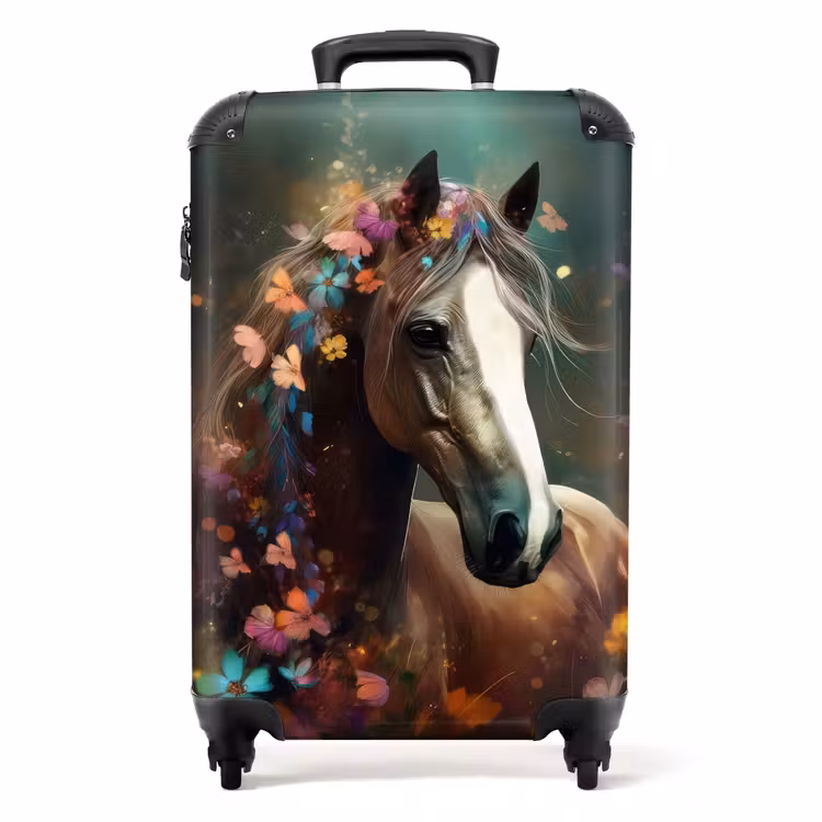 Suitcase - Suitcase - Animals - Horse - Nature - Butterfly - Flowers — 1