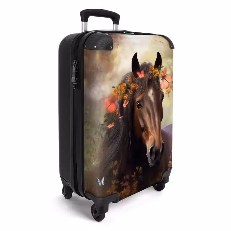 Suitcase - Suitcase - Horse - Animals - Flowers - Forest - Butterfly — 2