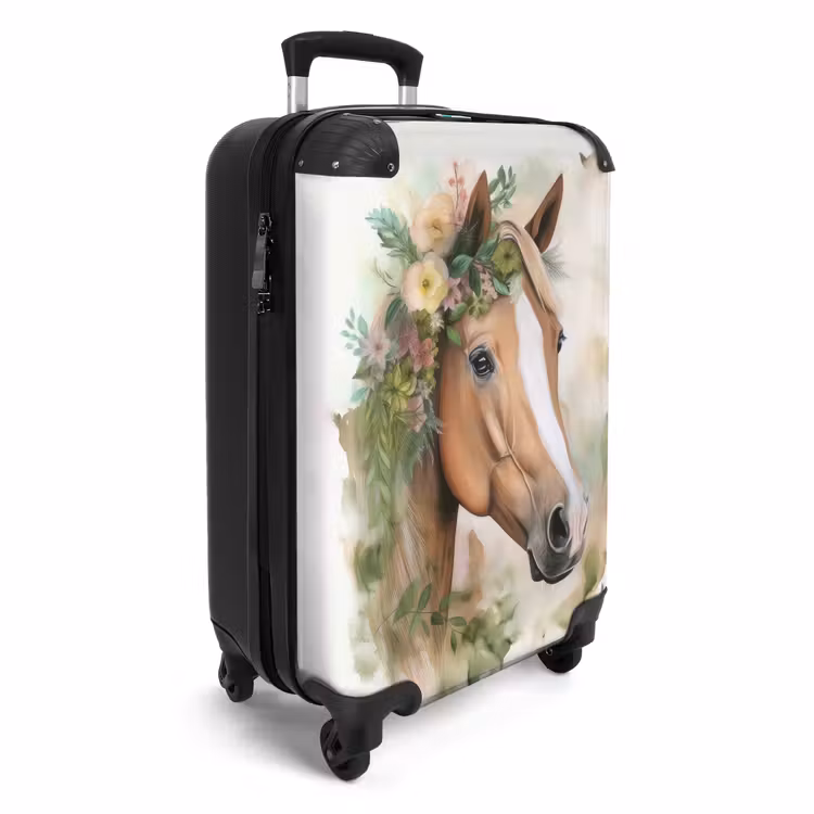 Suitcase - Suitcase - Horse - Flowers - Nature - Watercolor - Animals — 2