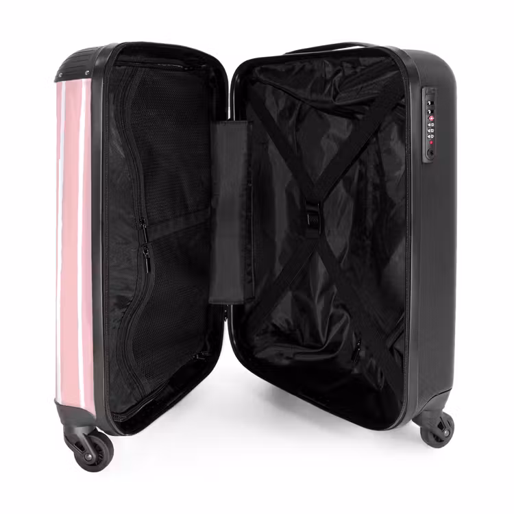 Suitcase - White brush strokes on pink background — 5