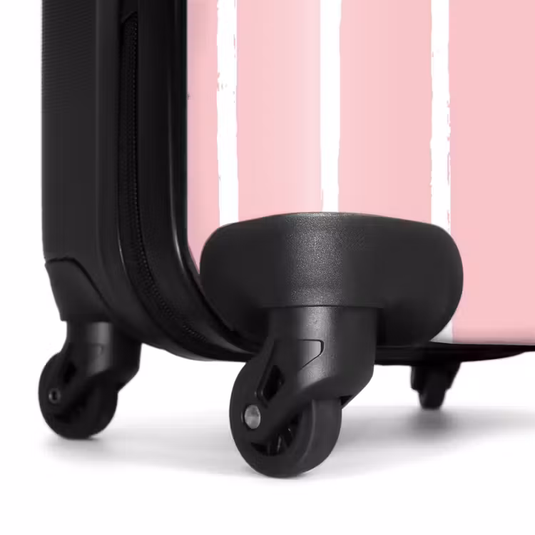 Suitcase - White brush strokes on pink background — 7
