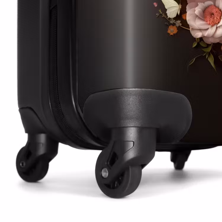 Suitcase - White horse head among colorful garland of flowers — 7