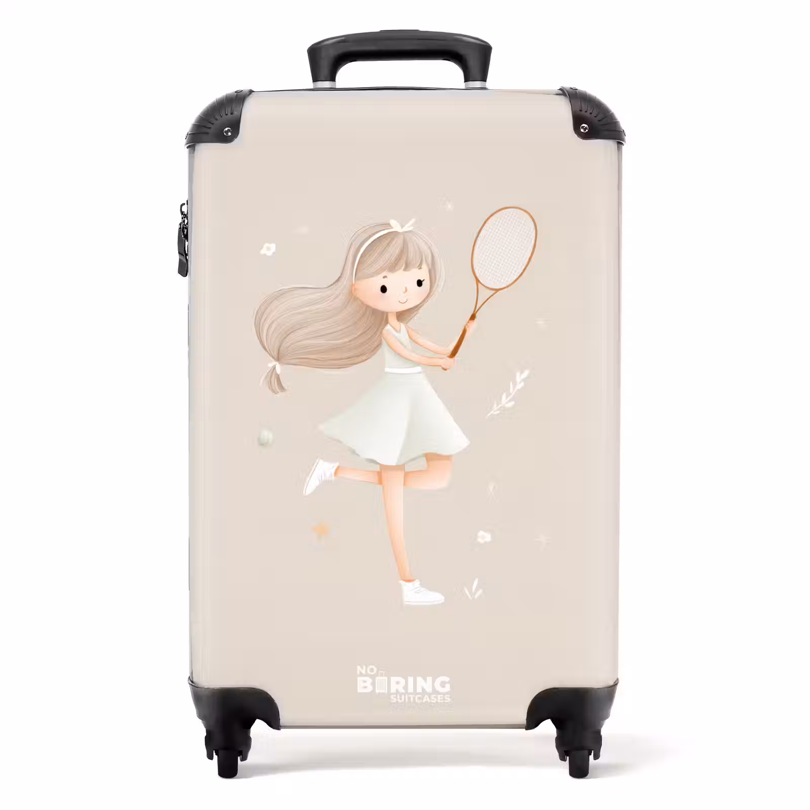 Suitcase - Girl plays tennis in beige colors — 1