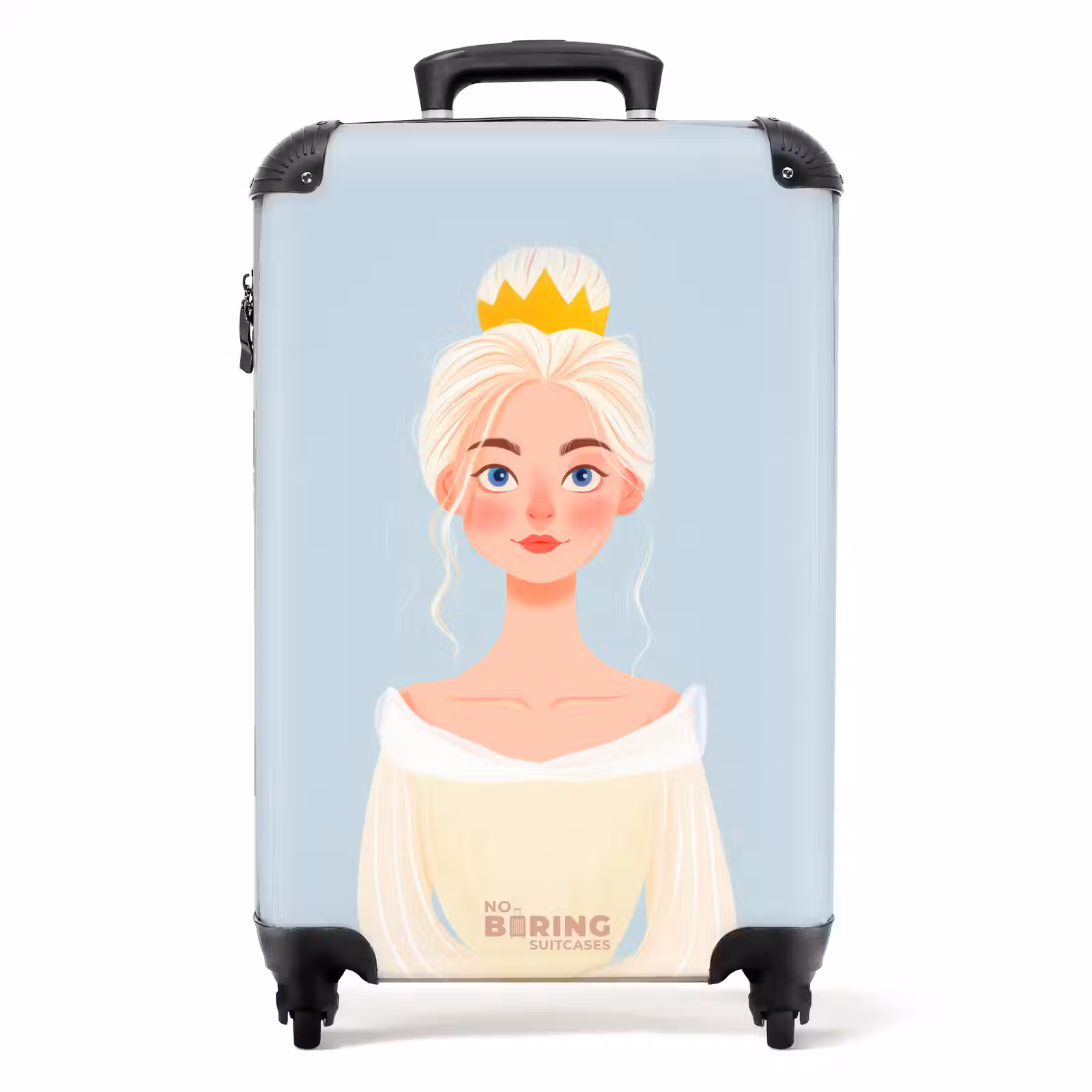Suitcase - Princess with a golden crown - Blue — 1