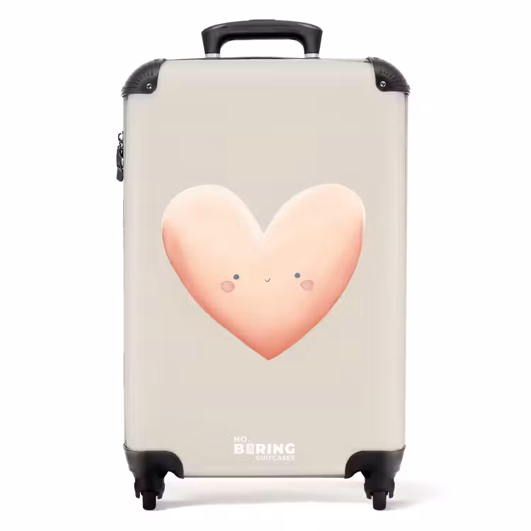 Suitcase - Heart in pastel colors — 1