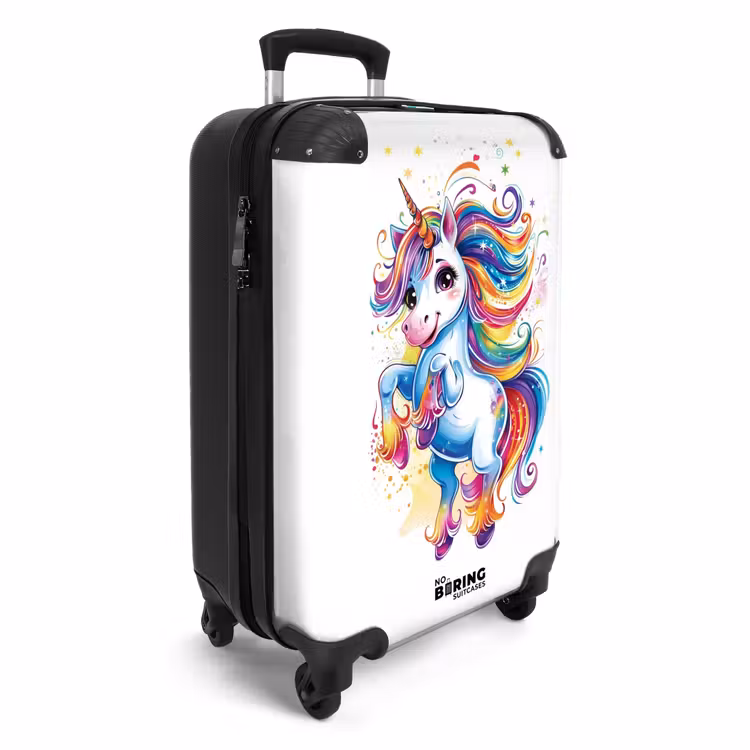 Suitcase - Prancing Unicorn with Rainbow Moons — 2