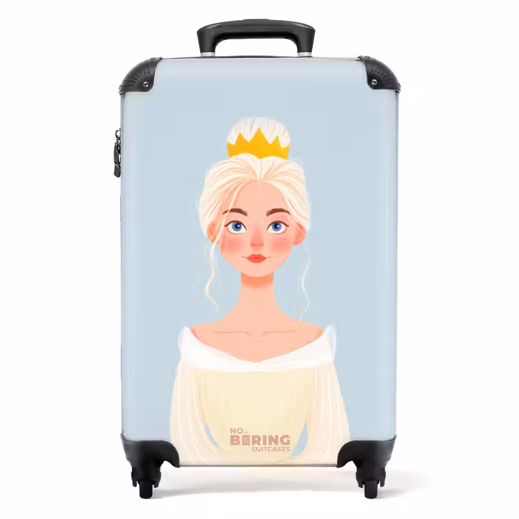 Suitcase - Princess with a golden crown - Blue — 1