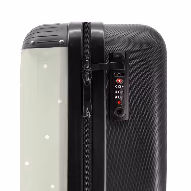 Suitcase - Princess with tiara on green polka dot background — 5